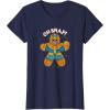 imageMarvel Christmas Thanos Gingerbread Oh Snap TShirtNavy Blue