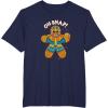 imageMarvel Christmas Thanos Gingerbread Oh Snap TShirtNavy Blue