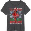 imageMarvel Deadpool Nutcracker Ballerina Santa Christmas Short Sleeve TShirtDark Heather Grey