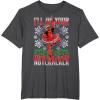 imageMarvel Deadpool Nutcracker Ballerina Santa Christmas Short Sleeve TShirtDark Heather Grey