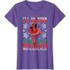 imageMarvel Deadpool Nutcracker Ballerina Santa Christmas Short Sleeve TShirtPurple Heather