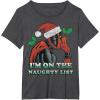 imageMarvel Deadpool Santa Secret Naughty List Christmas TShirtDark Heather Grey