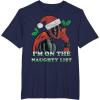 imageMarvel Deadpool Santa Secret Naughty List Christmas TShirtNavy Blue