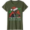 imageMarvel Deadpool Santa Secret Naughty List Christmas TShirtOlive Green