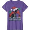 imageMarvel Deadpool Santa Secret Naughty List Christmas TShirtPurple Heather
