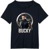 imageMarvel Falcon ampamp Winter Soldier Bucky Shield Portrait V2 TShirtBlack