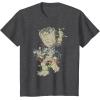 imageMarvel Guardians Of The Galaxy Groot Christmas Lights TShirtDark Heather Grey