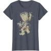 imageMarvel Guardians Of The Galaxy Groot Christmas Lights TShirtHeather Blue