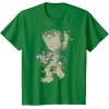 imageMarvel Guardians Of The Galaxy Groot Christmas Lights TShirtKelly Green