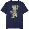 imageMarvel Guardians Of The Galaxy Groot Christmas Lights TShirtNavy Blue