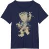 imageMarvel Guardians Of The Galaxy Groot Christmas Lights TShirtNavy Blue
