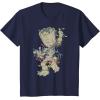 imageMarvel Guardians Of The Galaxy Groot Christmas Lights TShirtNavy Blue