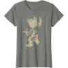 imageMarvel Guardians Of The Galaxy Groot Christmas Lights TShirtOlive Heather