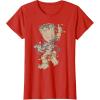 imageMarvel Guardians Of The Galaxy Groot Christmas Lights TShirtRed