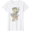 imageMarvel Guardians Of The Galaxy Groot Christmas Lights TShirtWhite