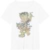 imageMarvel Guardians Of The Galaxy Groot Christmas Lights TShirtWhite