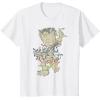 imageMarvel Guardians Of The Galaxy Groot Christmas Lights TShirtWhite