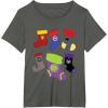 imageMarvel Holiday Avengers Team Festive Christmas Stockings TShirtAsphalt Grey
