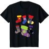 imageMarvel Holiday Avengers Team Festive Christmas Stockings TShirtBlack