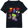 imageMarvel Holiday Avengers Team Festive Christmas Stockings TShirtBlack