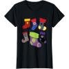 imageMarvel Holiday Avengers Team Festive Christmas Stockings TShirtBlack