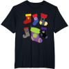 imageMarvel Holiday Avengers Team Festive Christmas Stockings TShirtBlack