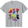 imageMarvel Holiday Avengers Team Festive Christmas Stockings TShirtHeather Grey