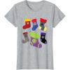 imageMarvel Holiday Avengers Team Festive Christmas Stockings TShirtHeather Grey