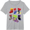 imageMarvel Holiday Avengers Team Festive Christmas Stockings TShirtHeather Grey