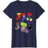 imageMarvel Holiday Avengers Team Festive Christmas Stockings TShirtNavy Blue