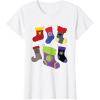 imageMarvel Holiday Avengers Team Festive Christmas Stockings TShirtWhite