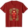 imageMarvel Holiday Christmas Avengers Holly Iron Man Nutcracker TShirtCranberry Red