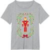imageMarvel Holiday Christmas Avengers Holly Iron Man Nutcracker TShirtHeather Grey