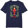 imageMarvel Holiday Christmas Avengers Holly Iron Man Nutcracker TShirtNavy Blue