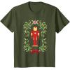 imageMarvel Holiday Christmas Avengers Holly Iron Man Nutcracker TShirtOlive Green