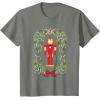 imageMarvel Holiday Christmas Avengers Holly Iron Man Nutcracker TShirtOlive Heather