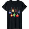 imageMarvel Holiday Christmas Avengers Team Festive Ornaments TShirtBlack