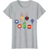 imageMarvel Holiday Christmas Avengers Team Festive Ornaments TShirtHeather Grey