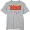 imageMarvel Logo Holiday Christmas Avengers Super Hero Ornaments TShirtHeather Grey