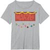 imageMarvel Logo Holiday Christmas Avengers Super Hero Ornaments TShirtHeather Grey