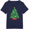 imageMarvel SpiderMan Christmas Tree Holiday TShirtNavy Blue