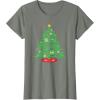 imageMarvel SpiderMan Christmas Tree Holiday TShirtOlive Heather