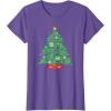 imageMarvel SpiderMan Christmas Tree Holiday TShirtPurple Heather