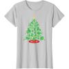 imageMarvel SpiderMan Christmas Tree Holiday TShirtSilver Grey