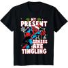 imageMarvel SpiderMan Present Senses Tingling Christmas TShirtBlack