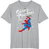 imageMarvel SpiderMan Swing In To Christmas TShirtHeather Grey