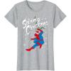 imageMarvel SpiderMan Swing In To Christmas TShirtHeather Grey