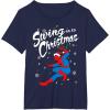 imageMarvel SpiderMan Swing In To Christmas TShirtNavy Blue