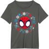 imageMarvel Spidey and His Amazing Friends Christmas Wreath TShirtAsphalt Grey