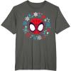 imageMarvel Spidey and His Amazing Friends Christmas Wreath TShirtAsphalt Grey